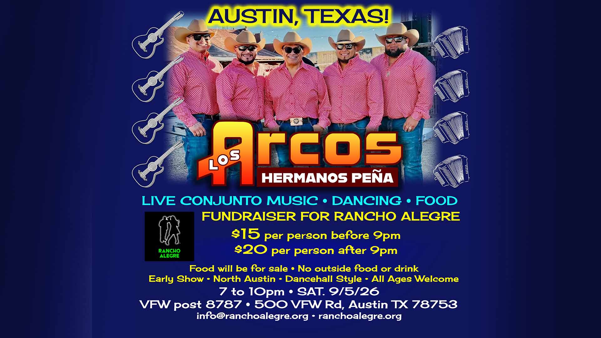 Los Arcos Hermanos Peña in Austin 9/6/26